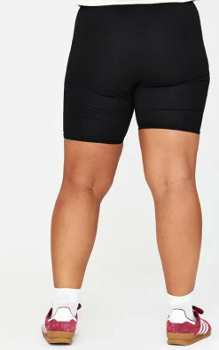 Plus Black Basic Bike Shorts