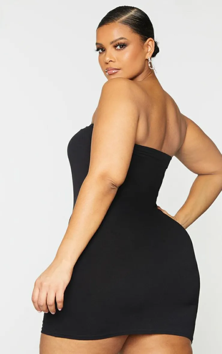 Plus Basic Jersey Bandeau Bodycon Dress-PrettyLittleThing Best