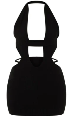Plus Cut Out Plunge Neck Bodycon Dress-PrettyLittleThing New