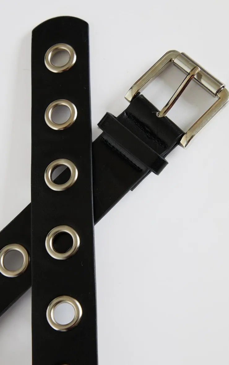 PrettyLittleThing Black Belts*Plus Eyelet Belt