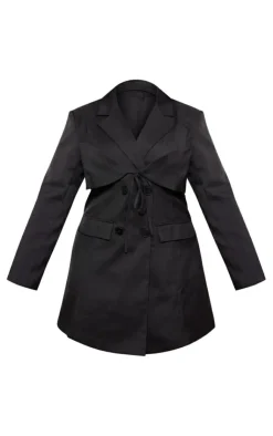 Plus Pocket Detail Tailored Blazer Mini Dress-PrettyLittleThing Online