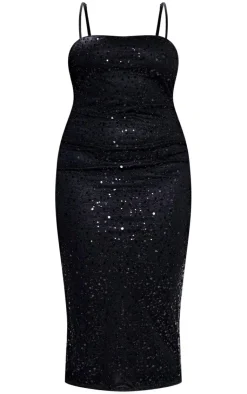 Plus Sequin Mesh Midi Dress-PrettyLittleThing Best