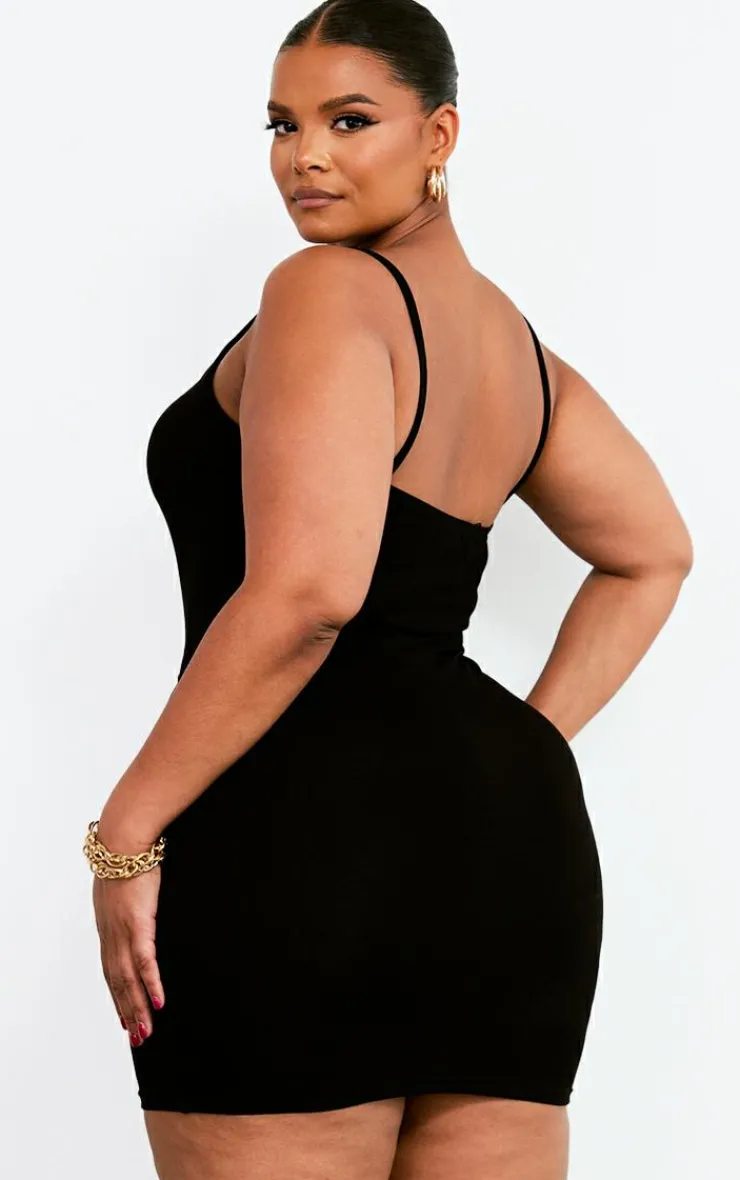 Plus Strappy Jersey Bodycon Dress-PrettyLittleThing Hot