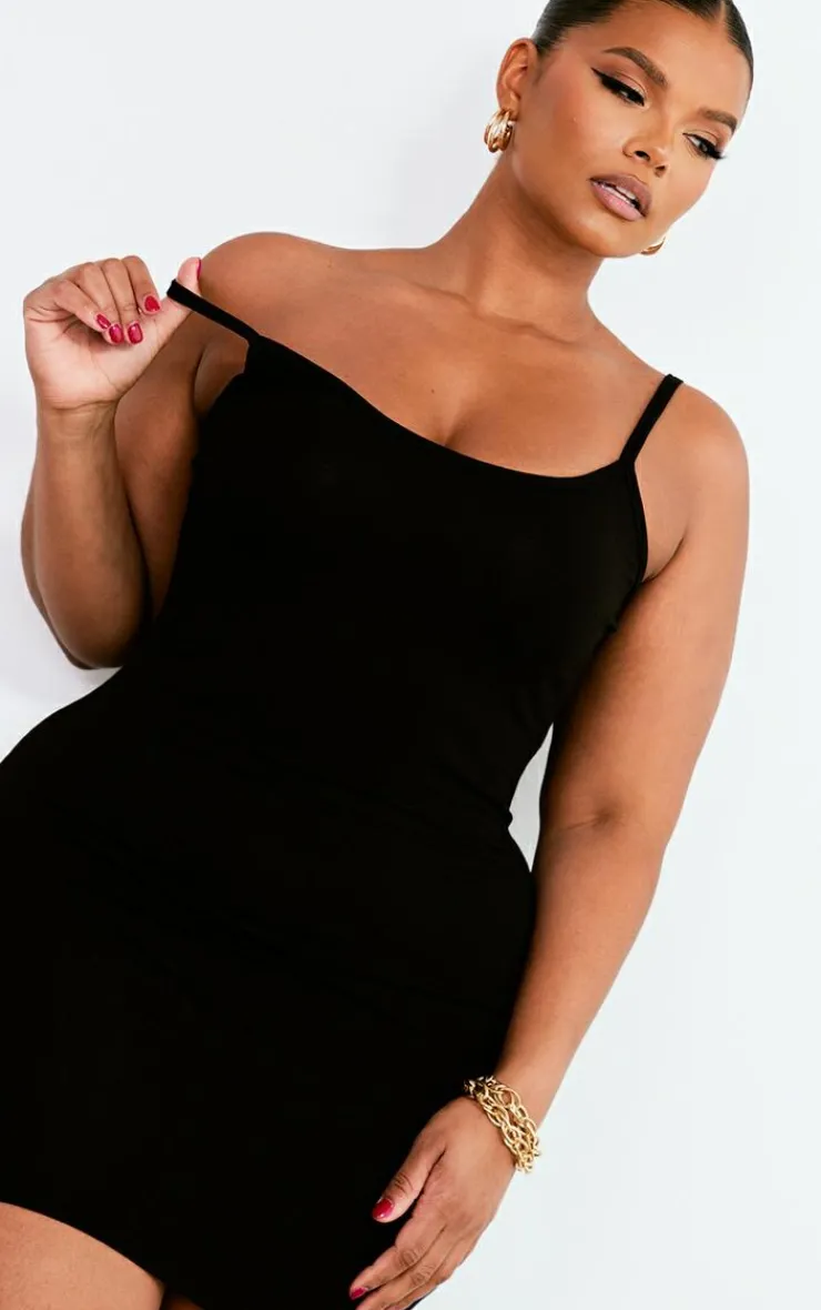 Plus Strappy Jersey Bodycon Dress-PrettyLittleThing Hot