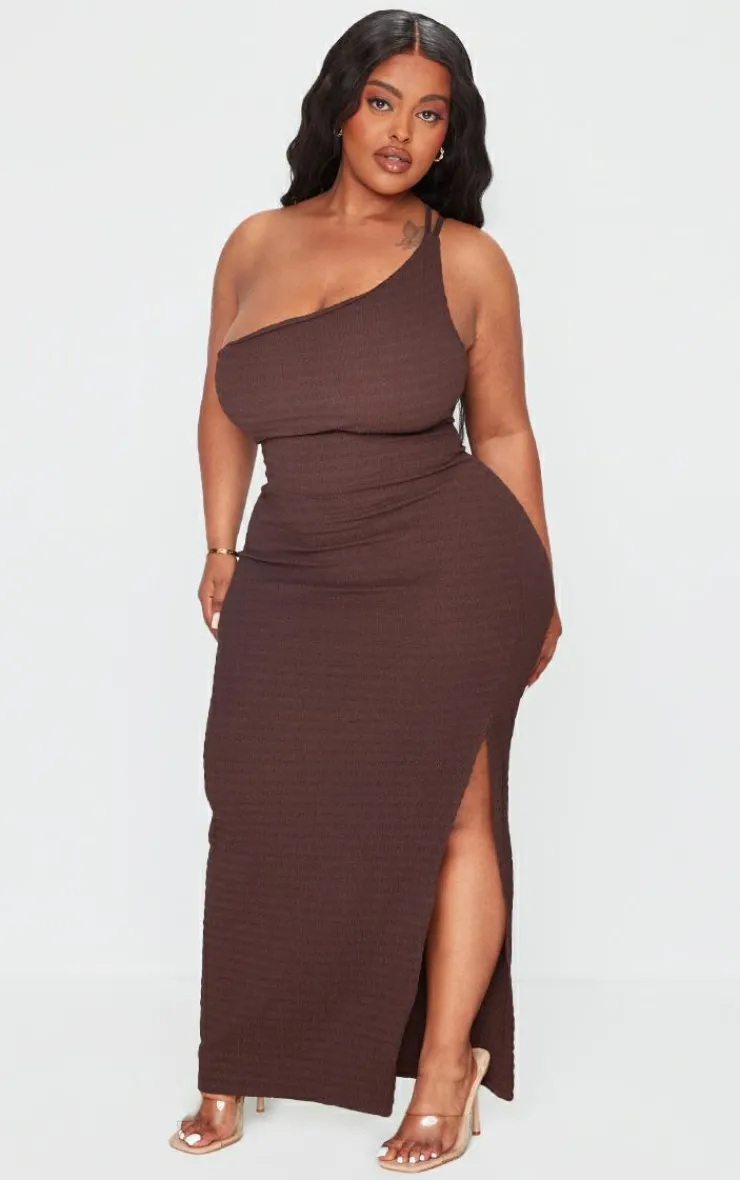 Plus Crinkle One Shoulder Maxi Dress-PrettyLittleThing Discount