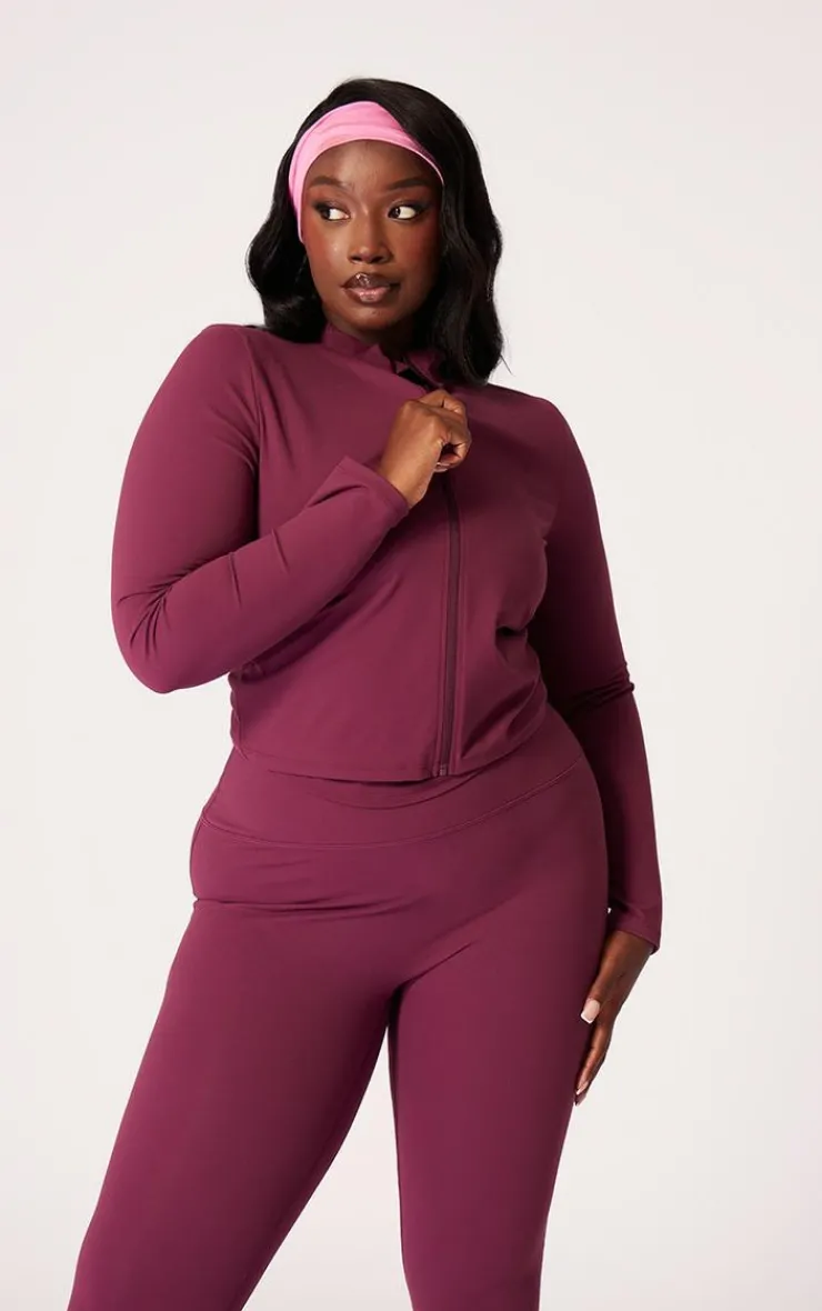 PrettyLittleThing Athletic Jackets*Plus Basic Sculpt Jacket