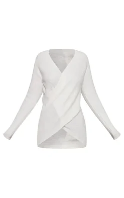 PrettyLittleThing Sweaters*Plus Soft Knit Wrap Sweater