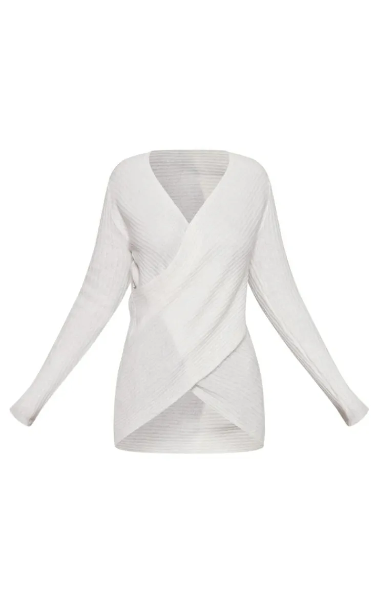PrettyLittleThing Sweaters*Plus Soft Knit Wrap Sweater