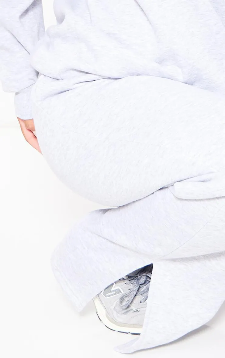 PrettyLittleThing Grey Sweatsuits*Plus Michigan Printed Wide Leg Sweatpants