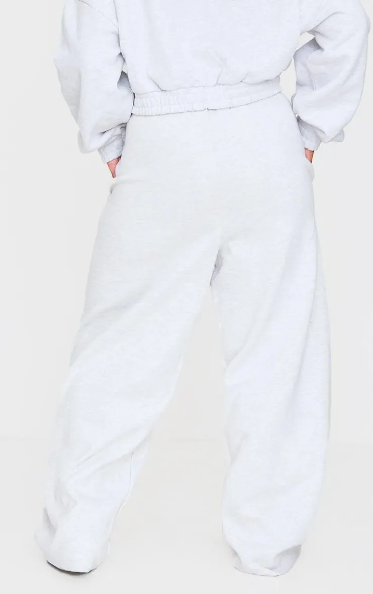 Outlet PrettyLittleThing Plus Premium Thin Waistband Straight Leg Sweat Sweatpants Grey