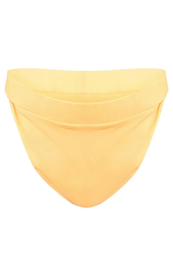 Plus Orange High Leg Bikini Bottoms