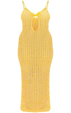Plus Knitted Cut Out Maxi Dress-PrettyLittleThing Best