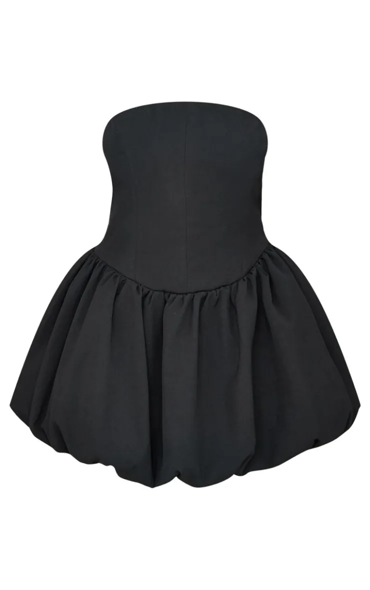 Plus Premium Bandeau Puff Ball Dress-PrettyLittleThing Sale