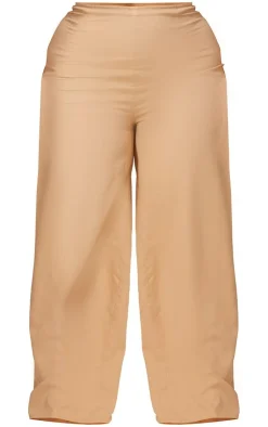 Clearance PrettyLittleThing Plus Wide Leg Pants Stone