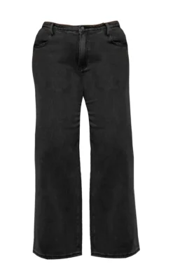 Plus Washed Black Low Rise Washed Boyfriend Jeans