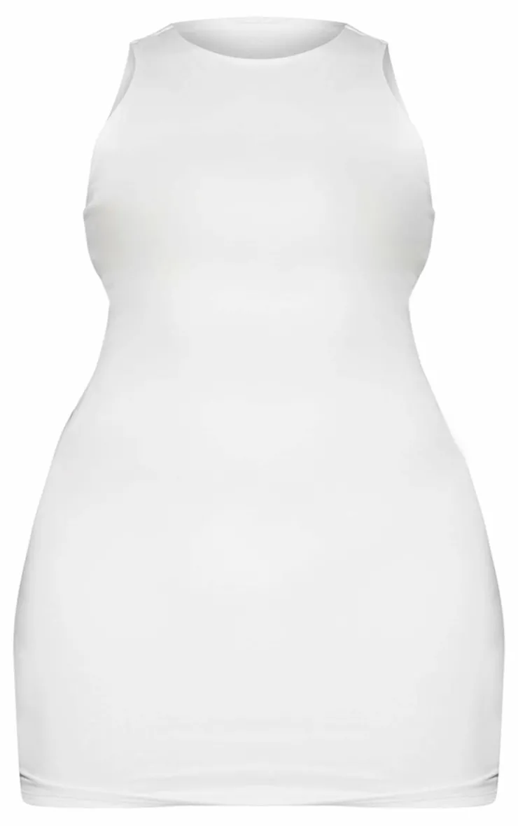 Plus Double Contour Racer Neck Bodycon Dress-PrettyLittleThing Sale