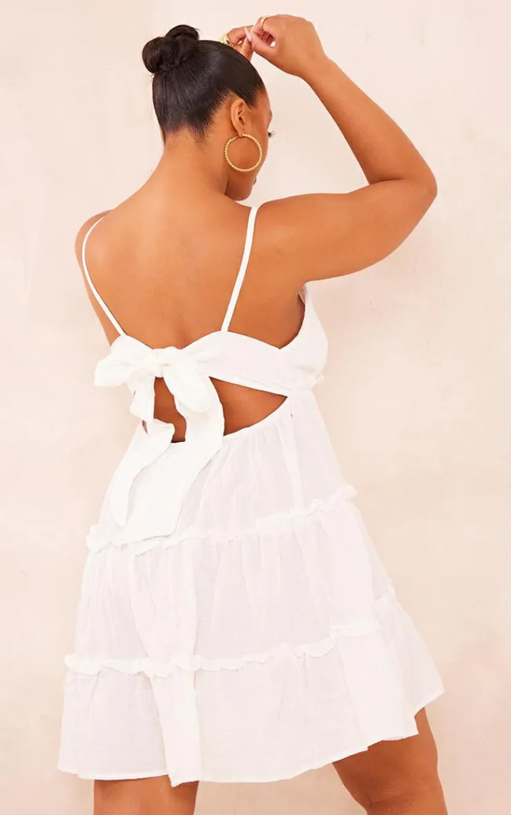 Plus Tiered Cheesecloth Shift Dress-PrettyLittleThing Outlet