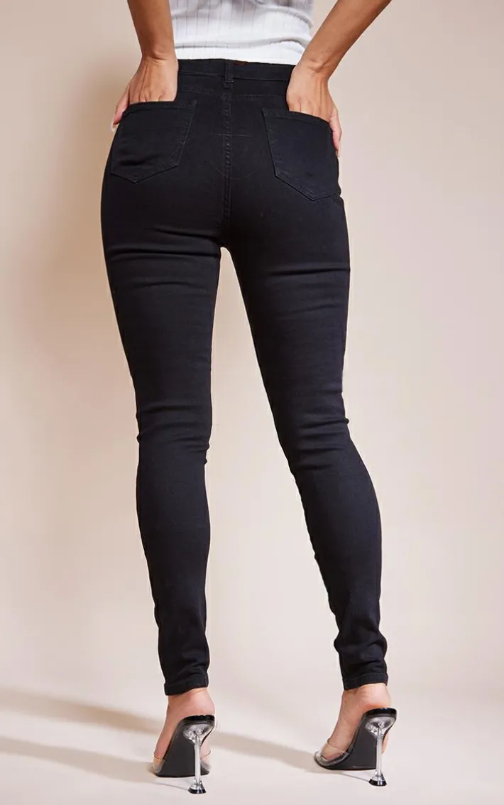 PRETTYLITTLETHING Black 5 Pocket Skinny Jeans