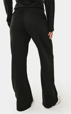 Hot PrettyLittleThing Low Rise Wide Leg Sweatpants Black