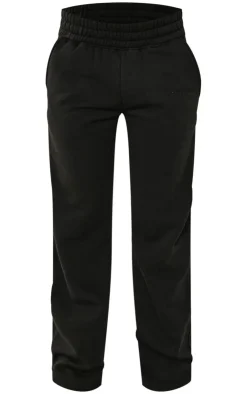Hot PrettyLittleThing Low Rise Wide Leg Sweatpants Black