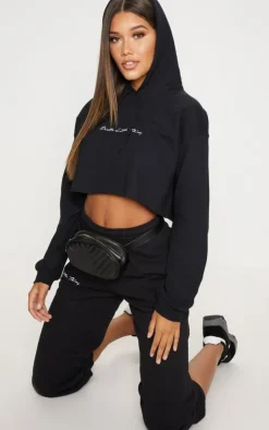 PrettyLittleThing Graphic Sweatsuits*Oversized Crop Hoodie