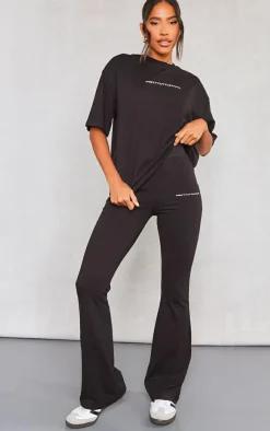 Outlet PrettyLittleThing Print Oversize T Shirt Black