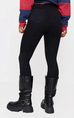 PRETTYLITTLETHING L30 Washed Black Disco Skinny Jeans