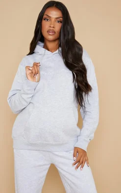 PrettyLittleThing Grey Sweatsuits*Maternity Embroided Detail Hoodie