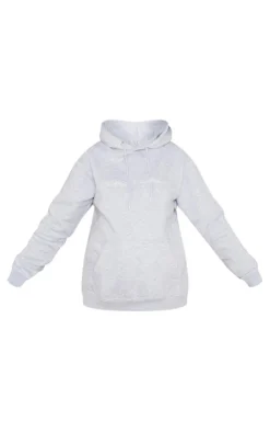 PrettyLittleThing Grey Sweatsuits*Maternity Embroided Detail Hoodie