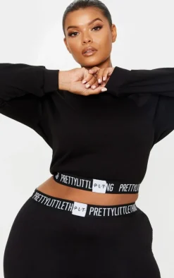 PrettyLittleThing Graphic Sweatsuits*Plus Lounge Sweatshirt