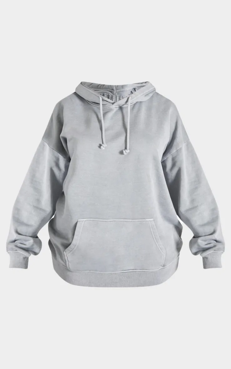 Discount PrettyLittleThing Shape Hoodie Grey
