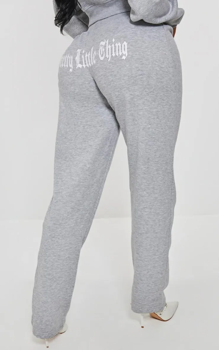 PrettyLittleThing Grey Sweatsuits*Shape Printed Back Oversized Sweatpants