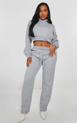 PrettyLittleThing Grey Sweatsuits*Shape Printed Back Oversized Sweatpants