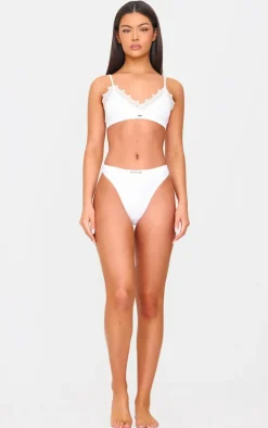 PRETTYLITTLETHING White Badge Seamless Thong