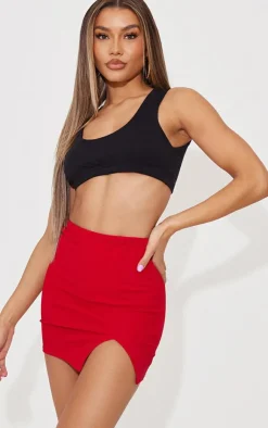 Split Front Mini Skirt-PrettyLittleThing Clearance