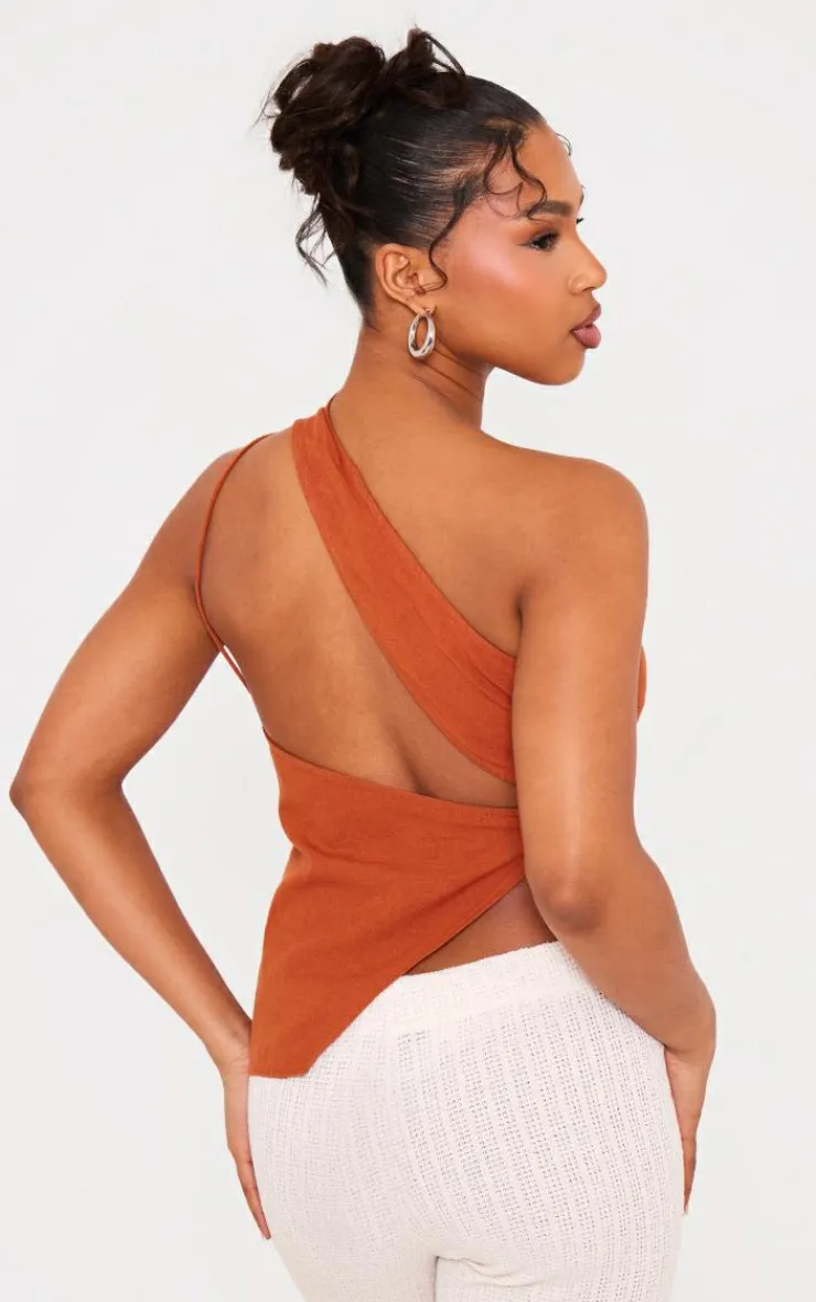 PrettyLittleThing Camisole*Asymmetric Thin Strap Halter Neck Cami Top