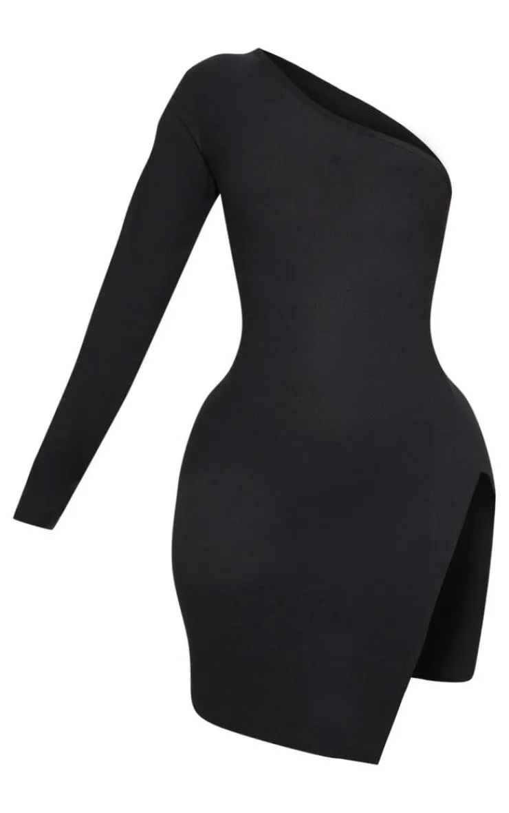 Shape One Shoulder Split Bodycon Dress-PrettyLittleThing Best
