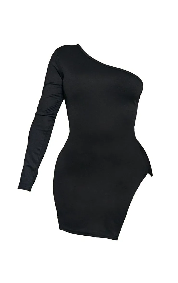 Shape One Shoulder Split Bodycon Dress-PrettyLittleThing Best