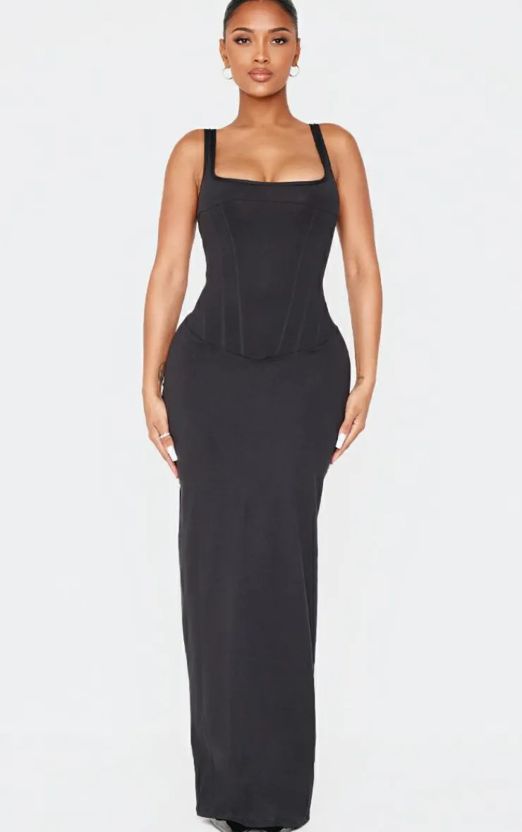 Shape Sculpt Square Neck Corseted Maxi Dress.-PrettyLittleThing Sale