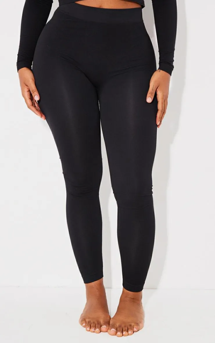PrettyLittleThing Shape Sculpted High Waisted Leggings Black