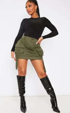 Shape Black Slinky Long Sleeve Bodysuit