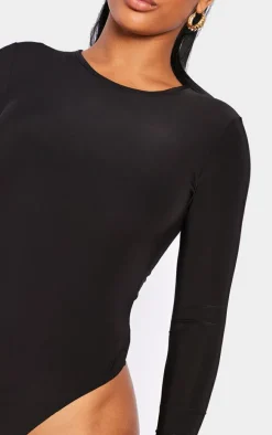 Shape Black Slinky Long Sleeve Bodysuit