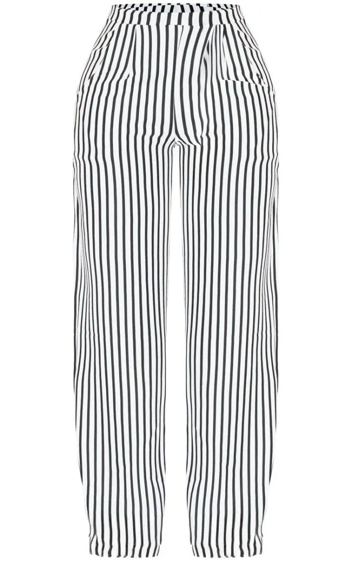 Shape Black Striped Wide Leg Pants