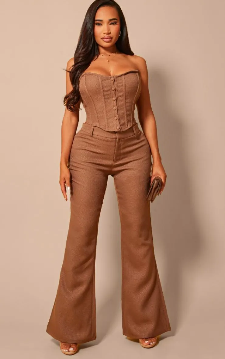 Shape Brown Woven Hook And Eye Corset-PrettyLittleThing Discount