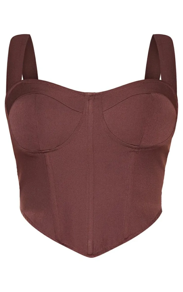 PrettyLittleThing Corsets*Shape Woven Corset Crop Top