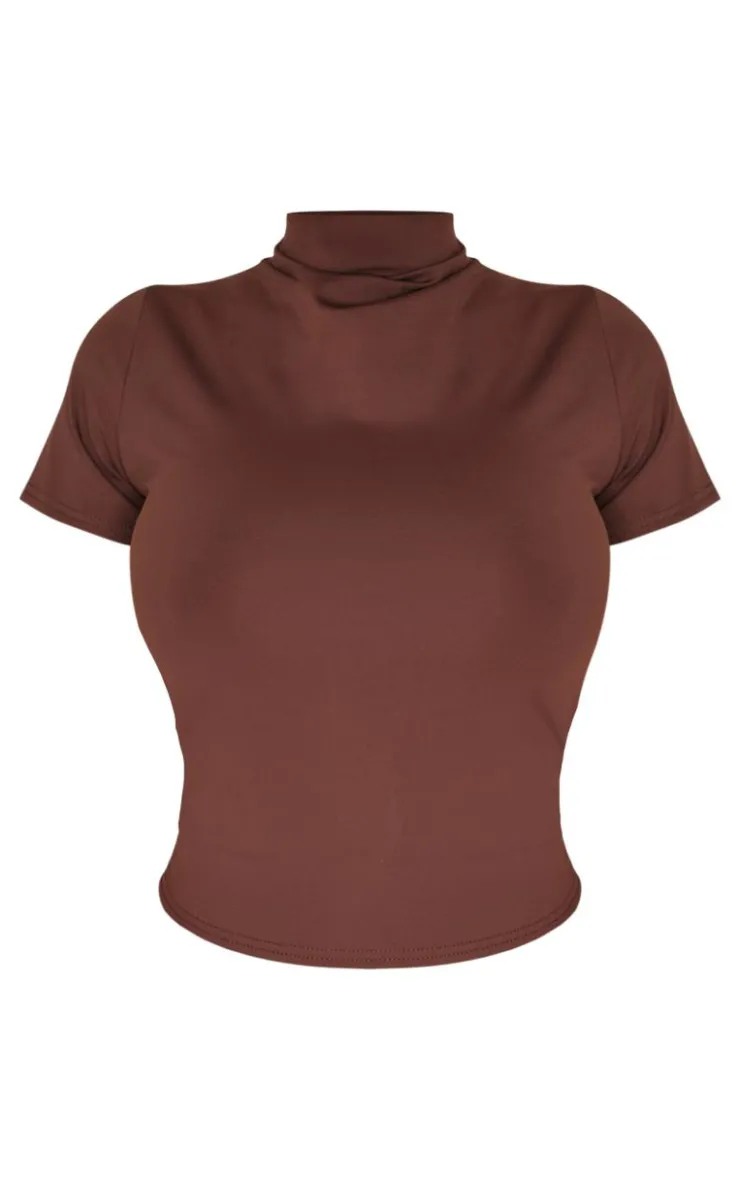 PrettyLittleThing T-Shirts*Shape Chocolate Sculpt Long Line T-shirt
