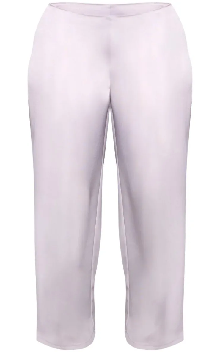 Best PrettyLittleThing Shape Woven Low Rise Wide Leg Pants Grey
