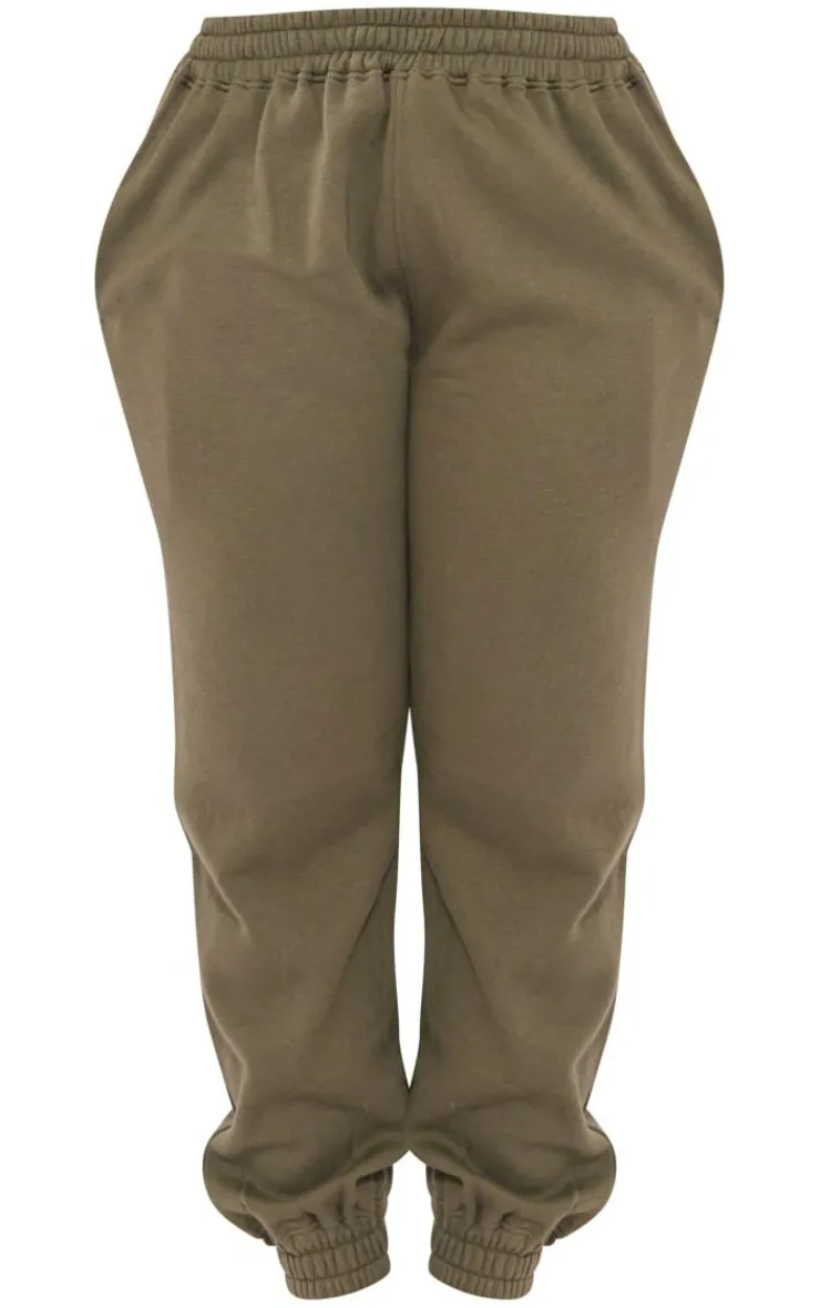 Online PrettyLittleThing Shape High Waisted Cuffed Sweatpants Khaki