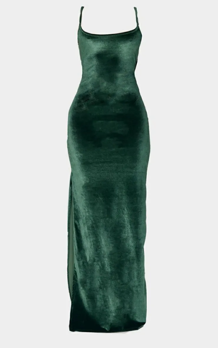 Shape Velvet Strappy Midaxi Dress-PrettyLittleThing Sale
