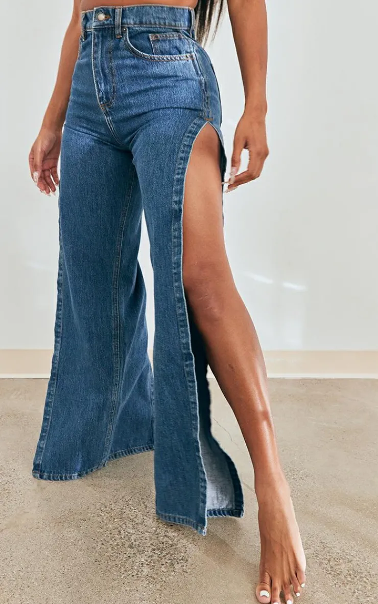 Shape Extreme Split Detail Jeans-PrettyLittleThing Outlet